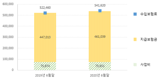 생명보험 2020년 상반기 주요 실적